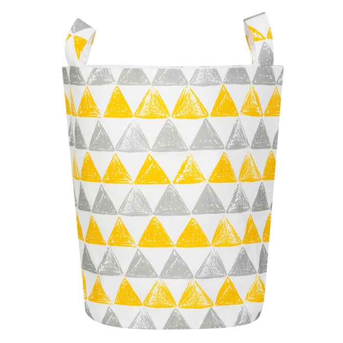 Тканевая корзина, хлопок, треугольники
