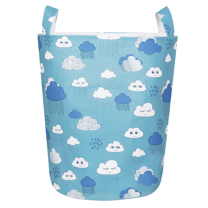Тканевая корзина, хлопок, облака