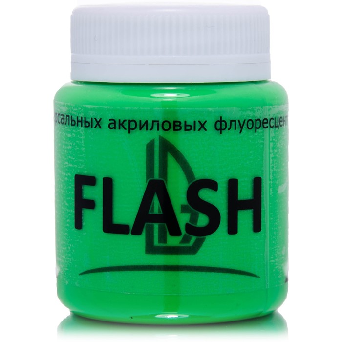 Краска акриловая Fluo 80 мл LUXART LuxFlash зелёный флуоресцентный S4V80
