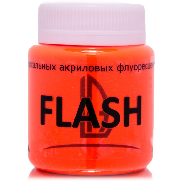 Краска акриловая Fluo 80 мл LUXART LuxFlash оранжевый флуоресцентный S5V80