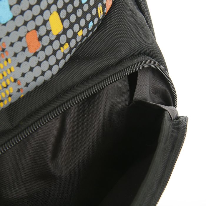 Рюкзак молодежный эргономичная спинка Stavia 40*28*18 «Небоскребы», чёрный/рыжий 67151