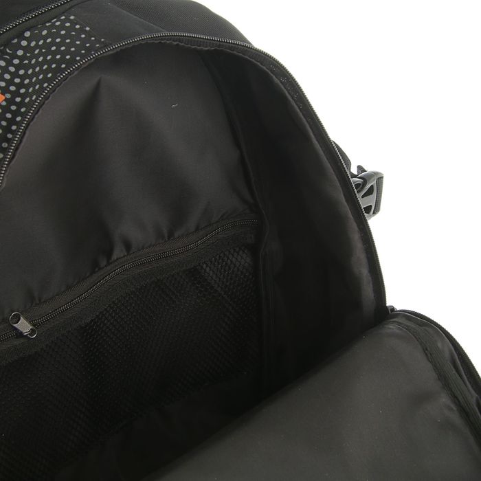 Рюкзак молодежный эргономичная спинка Stavia 40*28*18 «Небоскребы», чёрный/рыжий 67151