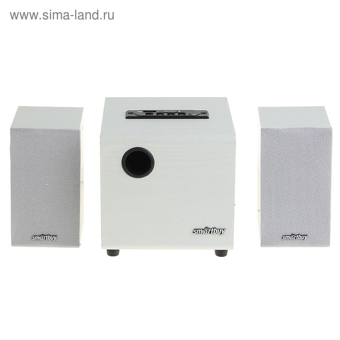 фото Компьютерные колонки 2.1 smartbuy sparta sba-210, 2х2 вт+8 вт, mp3, fm, 220 в, белые