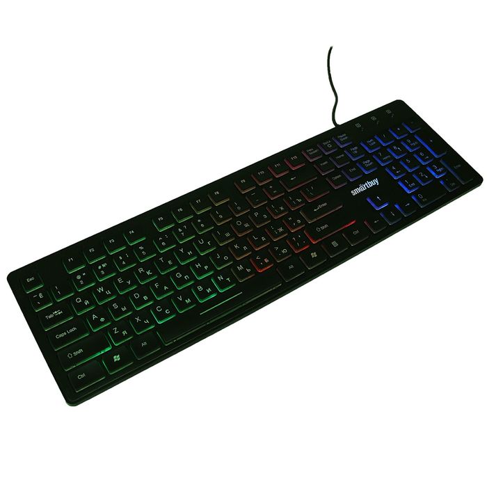 Клавиатура проводная Smartbuy ONE 305, USB, с подсветкой, черная