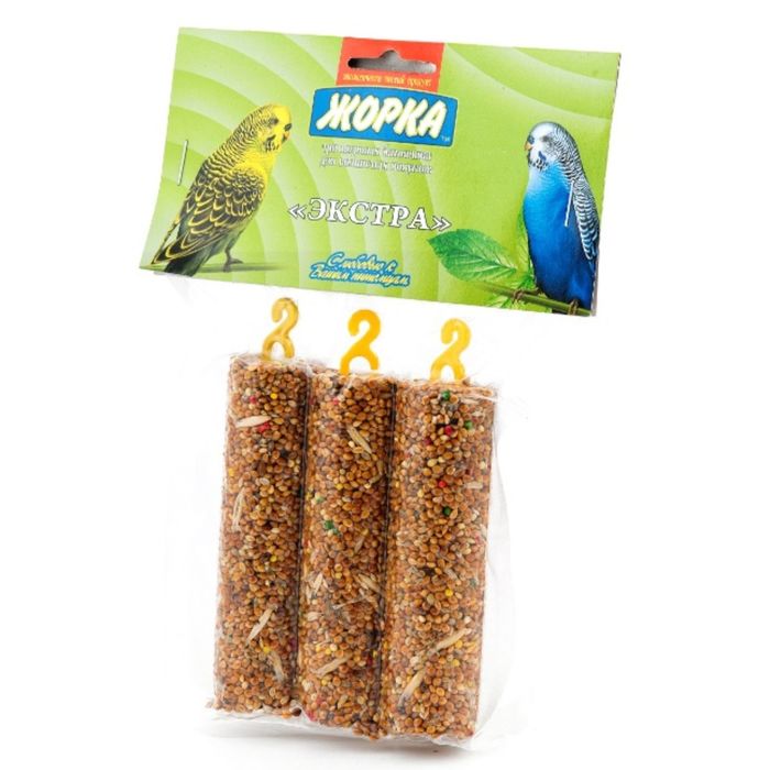 Медовые батончики ЖОРКА "Экстра" для волнистых попугаев, 3шт