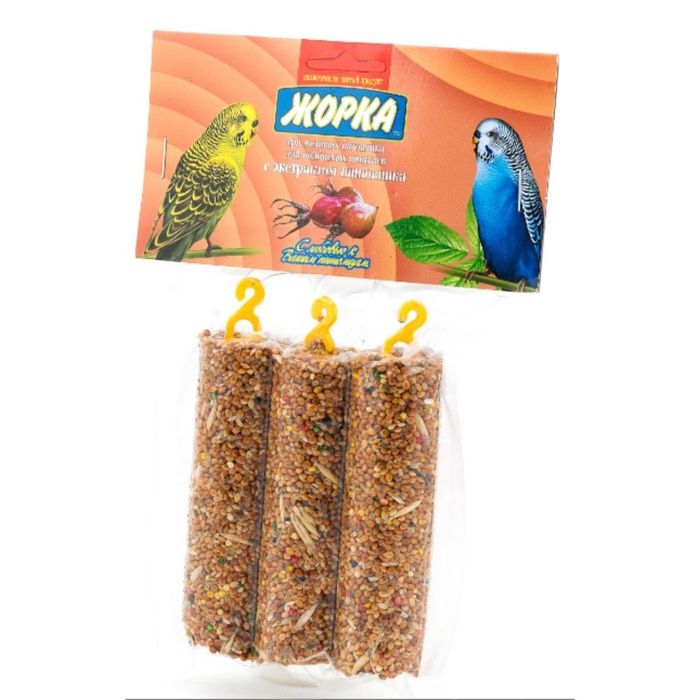 Медовые батончики ЖОРКА "Шиповник" для попугаев, 3шт