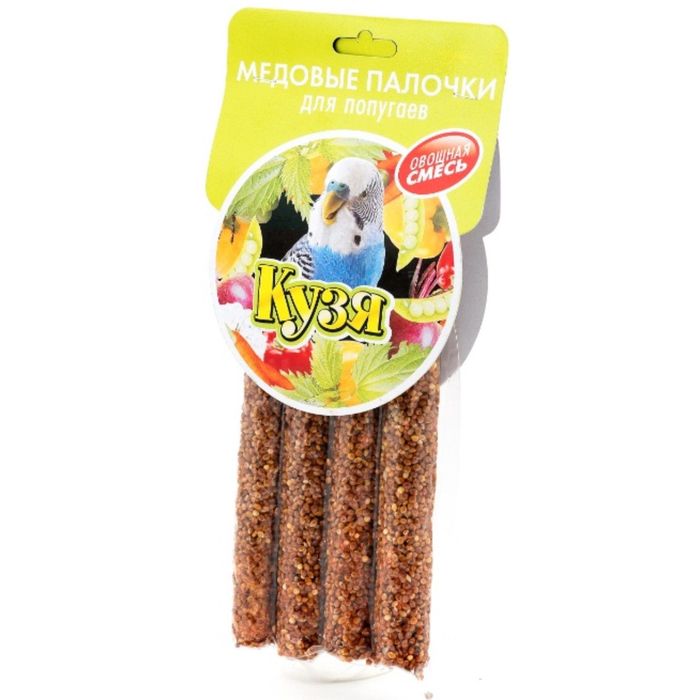 Палочки Кузя для попугаев "Овощная смесь", 4шт