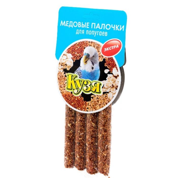 Палочки Кузя для попугаев "Экстра", 4шт