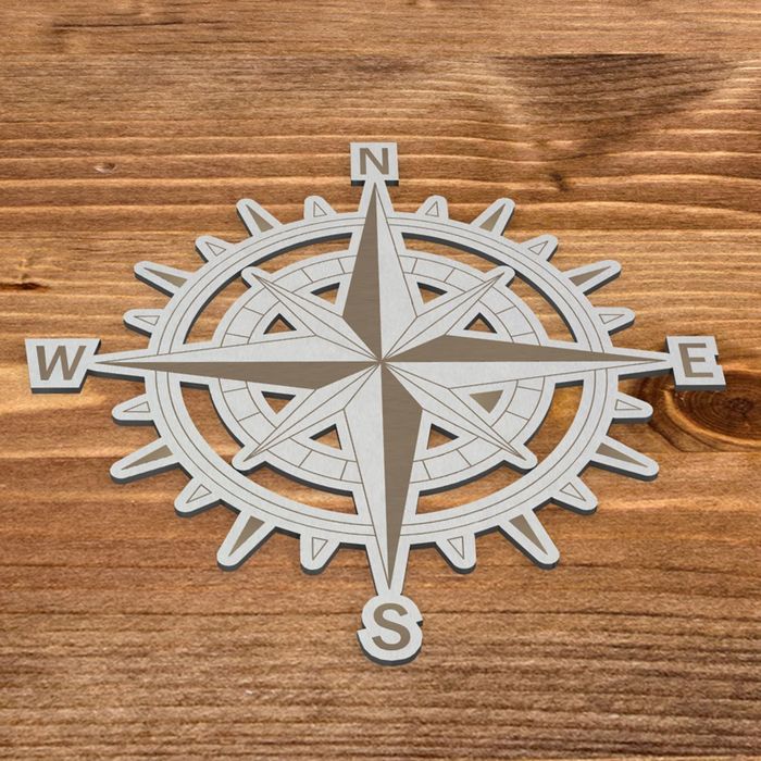 Чипборд картон "Компас" [2] d=см, с гравир.