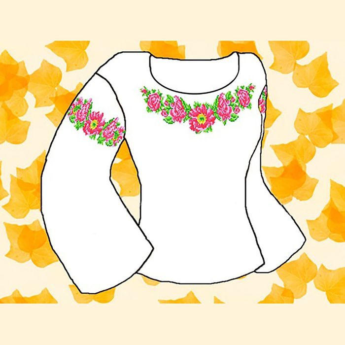 Набор для вышивки сорочки крестом "Цветочный мотив", хб