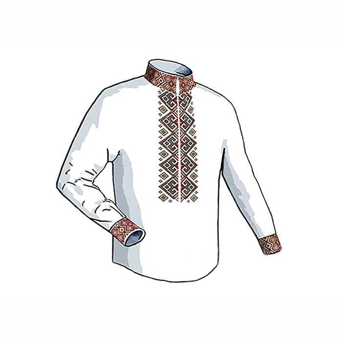 Набор для вышивки сорочки крестом "Традиционный орнамент", хб, муж.