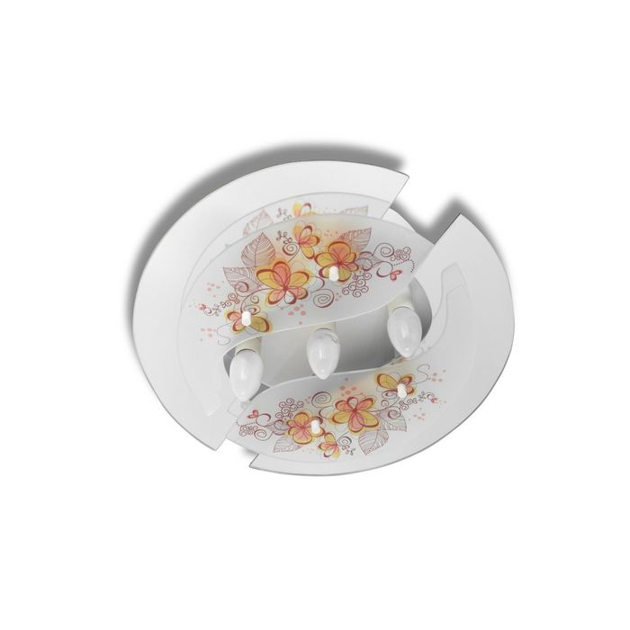 Люстра "Твист" 37482 зеркало-цветы осень 3*60Вт Е14 42х42х12 см