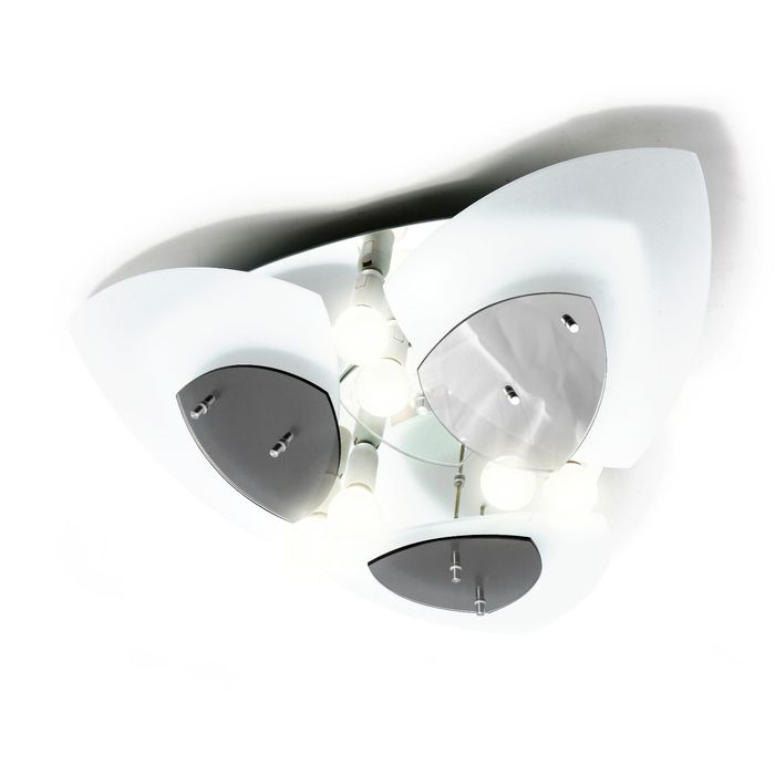 Люстра "Лотос" 35648 белое-серое 6*60Вт Е14 56х56х15 см