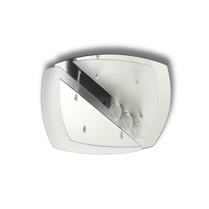 Люстра "Рокфор" 7805 белое-зеркало 3*60Вт Е14 40х40х12 см