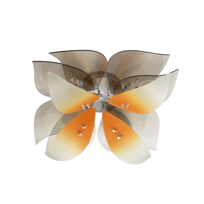 Люстра "Делия" 20793 бронза-раст.персик. 4*60Вт Е14 42х42х20 см