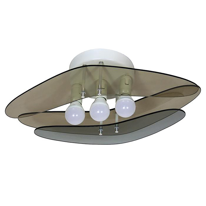 Люстра "Бумеранг" 1560 бронза 3*60Вт Е14 48х32х12 см