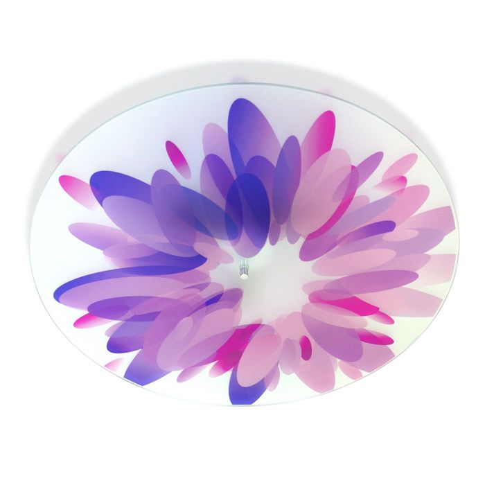 Люстра "Карнавал" 36241 фиолетовое/розовое 3*60Вт Е14 42х42х14 см