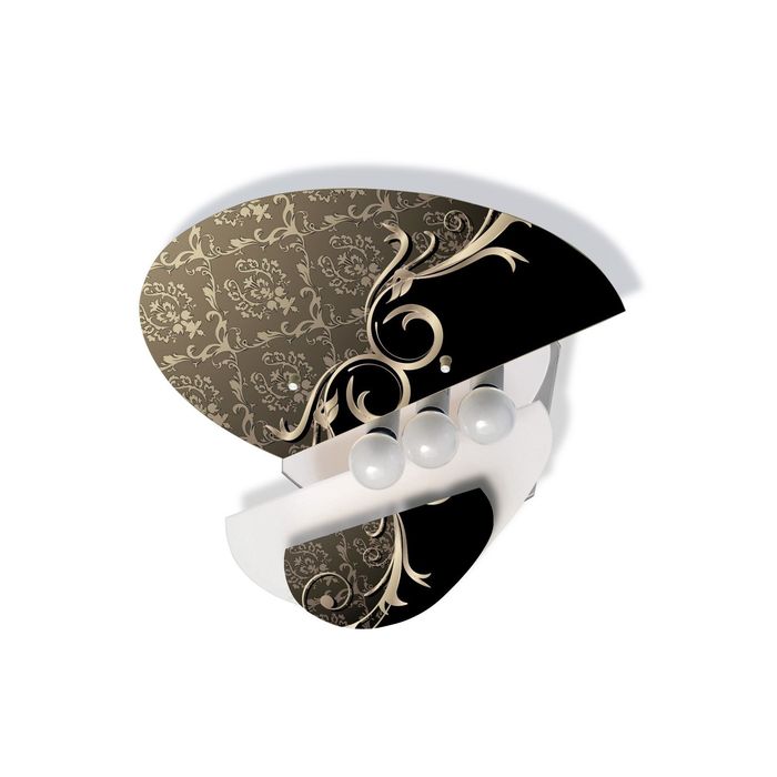 Люстра "Бабочка" 38857 черный/серый 3*60Вт Е14 30х30х10 см