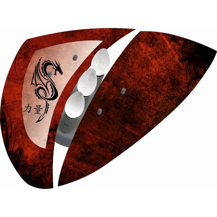 Люстра "Тень" 39245 красный/черный арт.39245 3*60Вт Е14 40х30х12 см