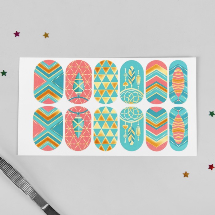 Слайдер-дизайн для ногтей "Инди-стиль"