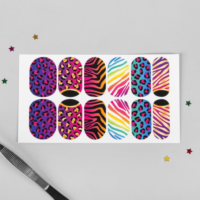 Слайдер-дизайн для ногтей «Опасный леопард»