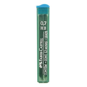 Грифели для механических карандашей 0.7мм Faber-Castell Polymer НВ 12 штук, футляр Ош