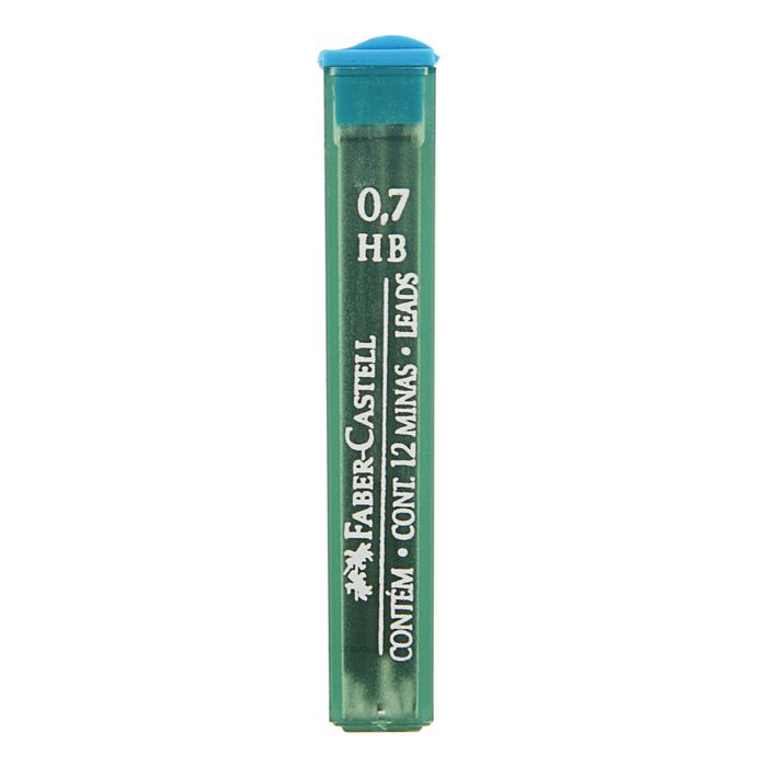 Грифели для механических карандашей 0.7мм Faber-Castell Polymer НВ 12 штук, футляр