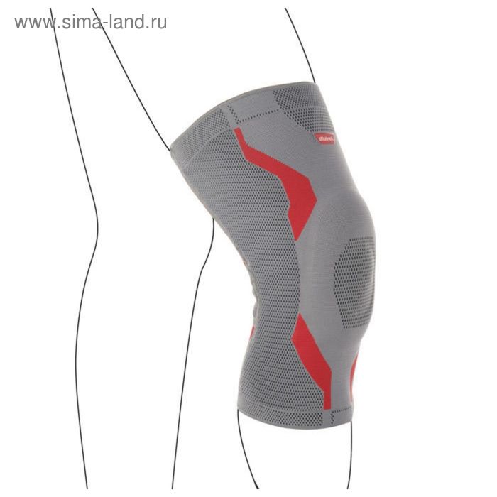 Ортез коленный Genu Sensa с силиконовым кольцом арт.50K15 V-Max р.L/серый