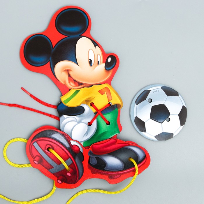 Шнуровка фигурная "Футболист" Микки Маус 4 элемента