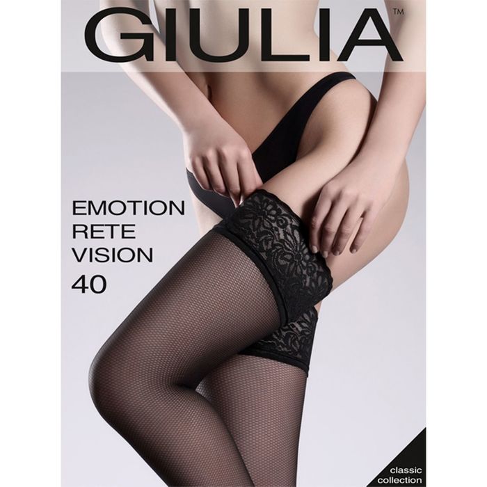 Чулки женские EMOTION RETE VISION 40 ден, цвет чёрный (nero), р-р 1-2/XS-S