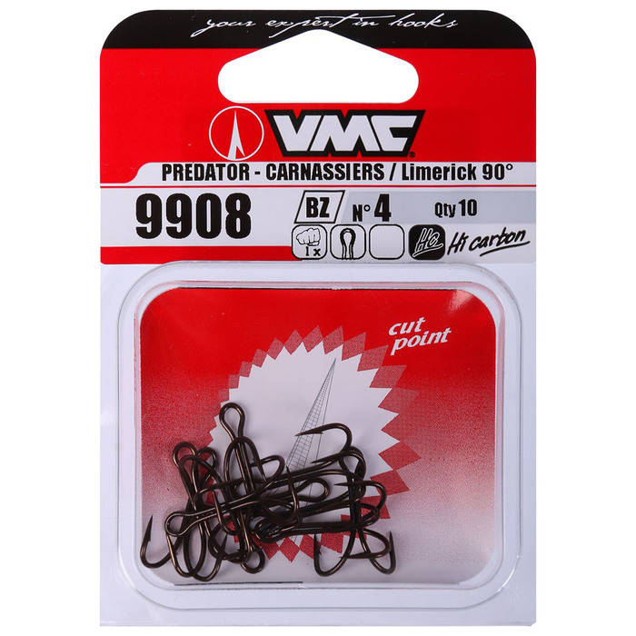 Крючки двойные VMC 9908 BZ № 4 (набор 10шт)
