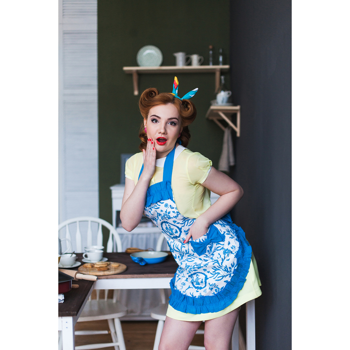 Фартук LISTELLE COLLECTION Богиня волнистый, 2 кармана, размер 170х98