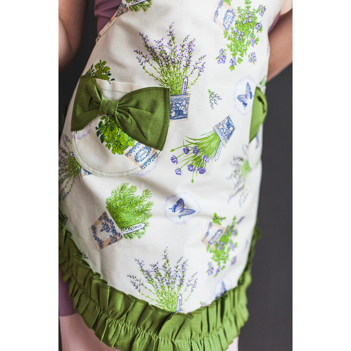 Фартук LISTELLE COLLECTION Розмари волнистый, 2 кармана, размер 170х98