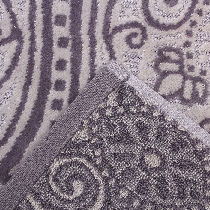 Полотенце велюровое 100х150 Дели серый, 500 гр/м2, хл 100%