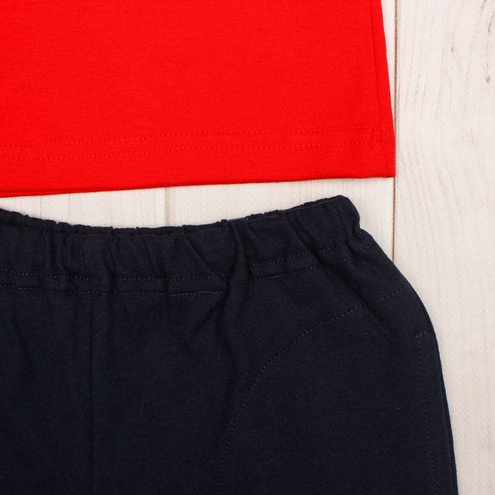 Костюм для мальчика "Athletics Club" (майка, шорты), рост 110-116 см (30), цвет красный/тёмно-синий