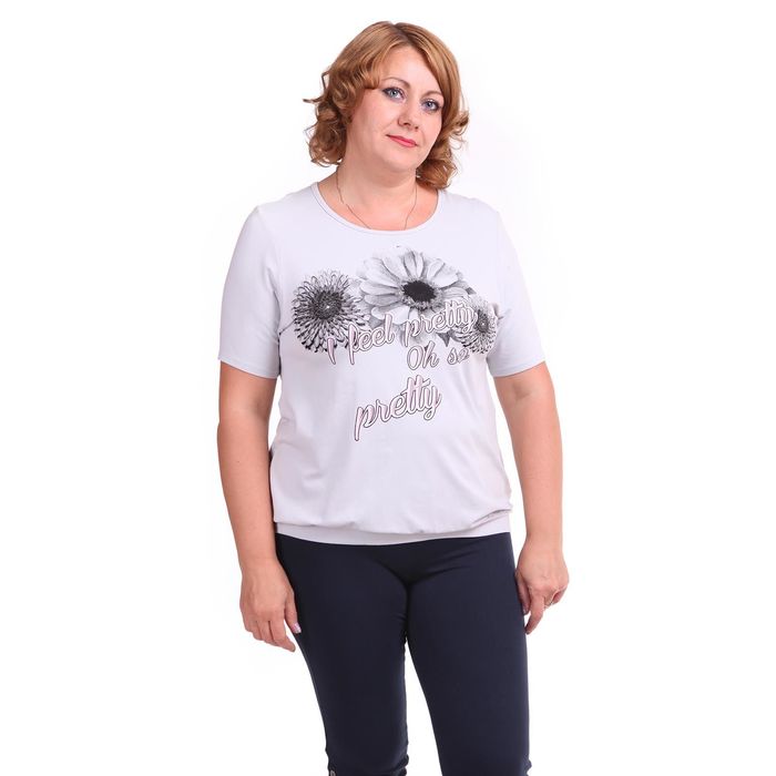 Футболка женская, рост 158-164 см, размер 68, цвет белый