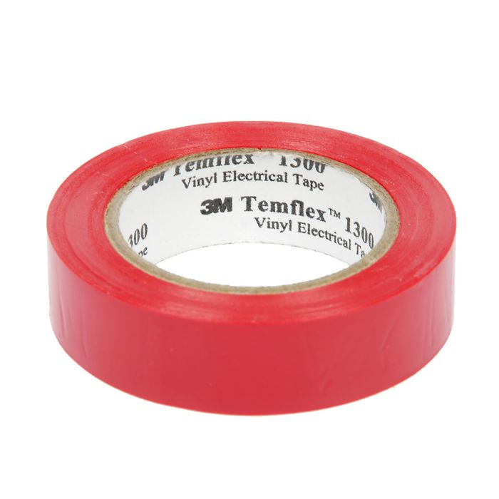 Изолента 3М "Temflex 1300", ПВХ, 15 мм x 10 м, красная