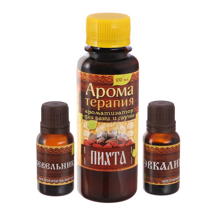 Набор "Хозяину в русскую баньку": 2 аромамасла по 15 мл и ароматическая смесь для бани и ванны, 100 мл