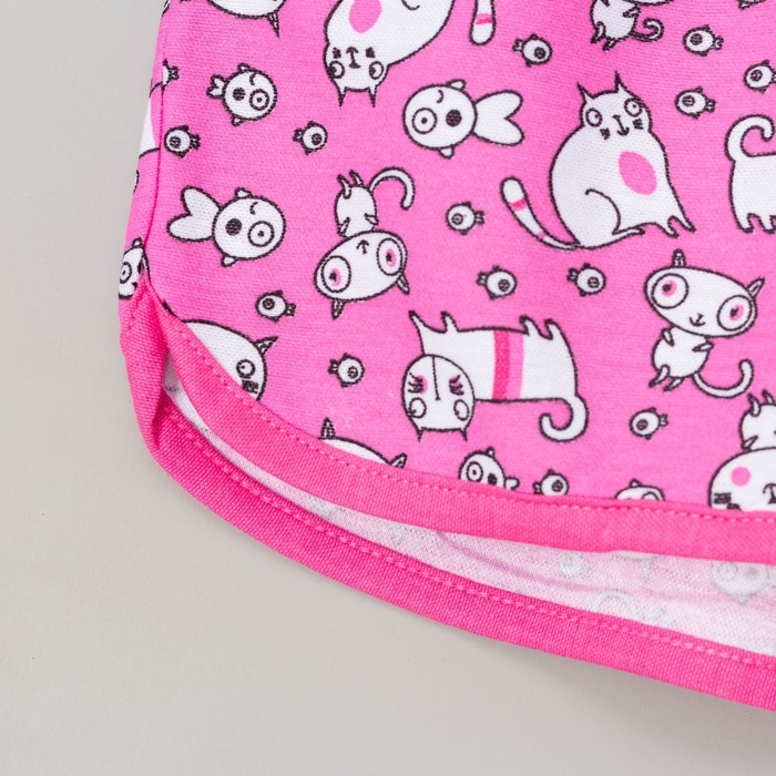 Пижама женская (майка, шорты), цвет розовый, рост 170-176, размер 48