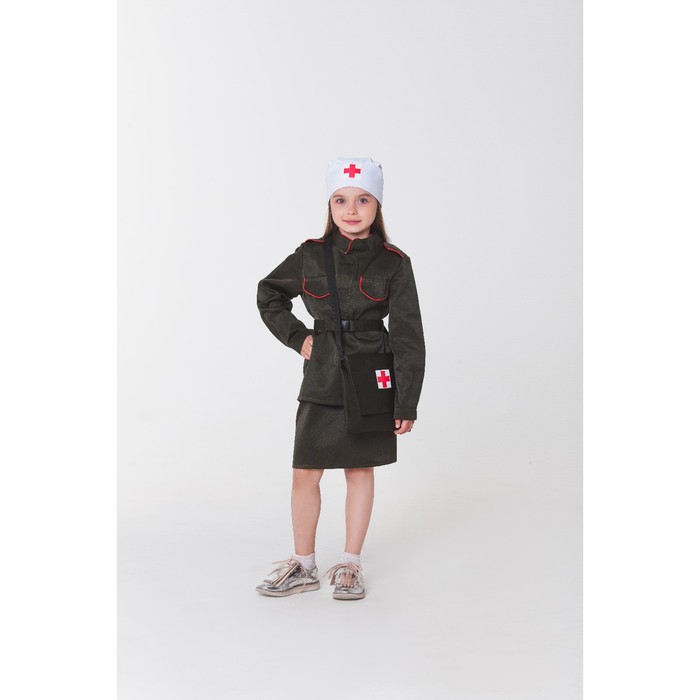 Карнавальный костюм "Санитарка", рост 122-128 см, 6-7 лет