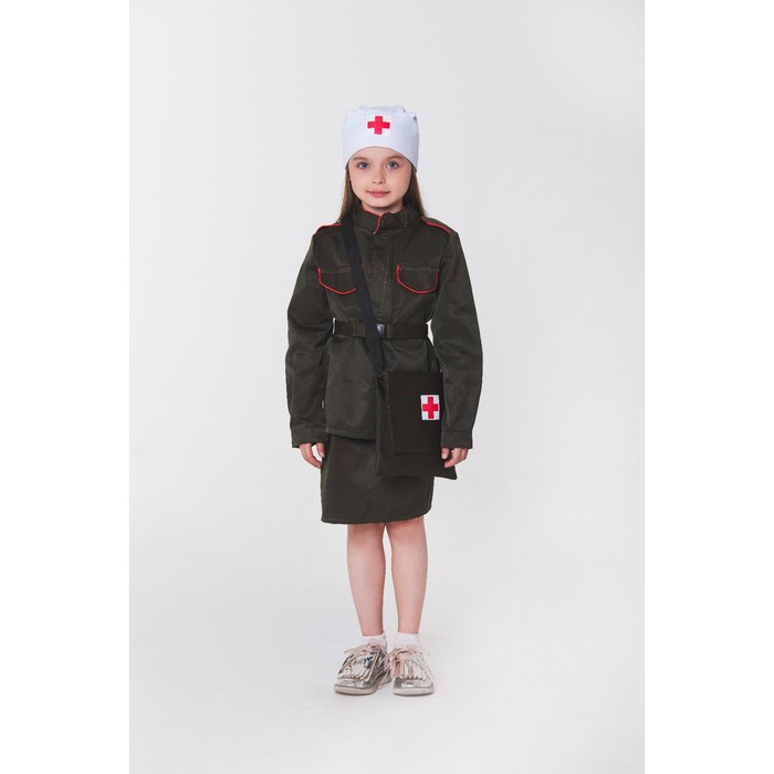 Карнавальный костюм "Санитарка", рост 122-128 см, 6-7 лет