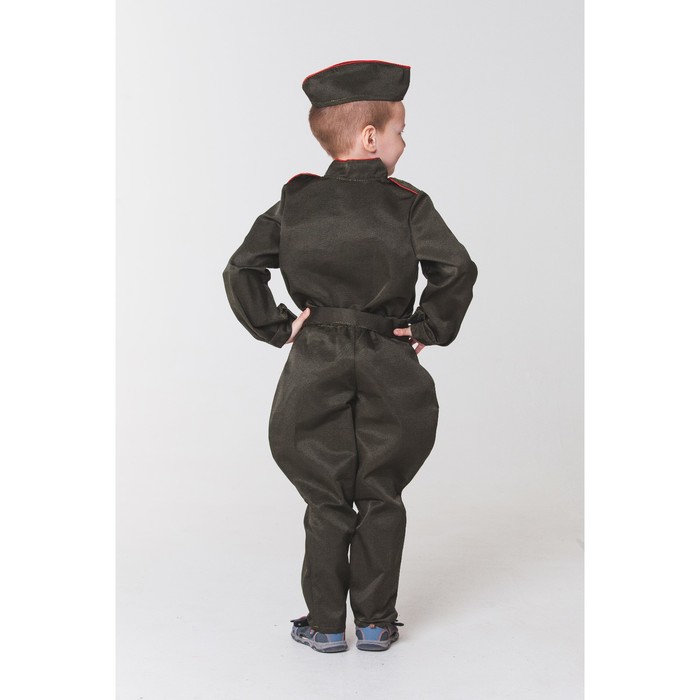 Карнавальный костюм "Солдат" с галифе, рост 122-128, 6-7 лет