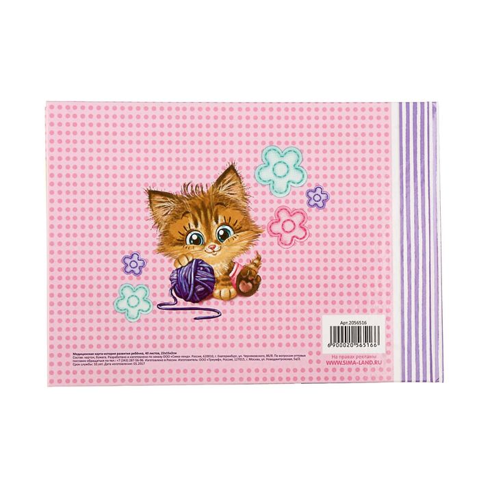 Медицинская карта. История развития ребёнка "Котик"