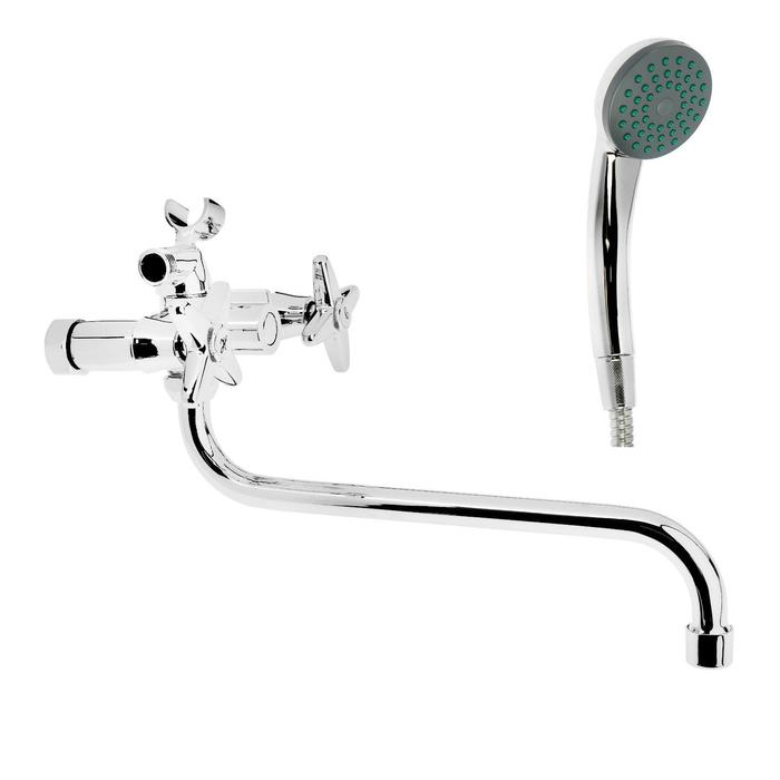 Cмеситель для ванны Accoona A87181, двухрычажный, хром