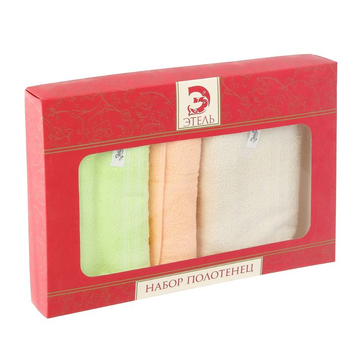 Набор полотенец "Этель" Рапсодия, размер 30х70 см-1 шт., 50х90 см-2 шт., 400 г/м2
