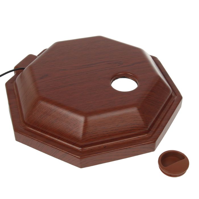 Аквариум с крышкой восьмигранный 50л, 33 х 33 х 60 см, вишня