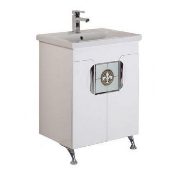 Тумба Onika Флорена-квадро 60.10 с раковиной Como 60