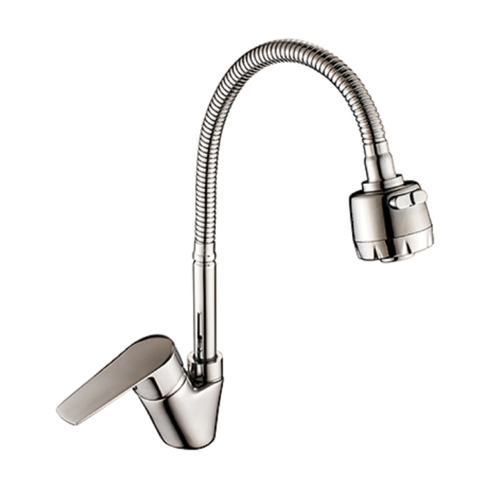 Смеситель для кухни Rossinka S35-26, с гибким изливом , хром