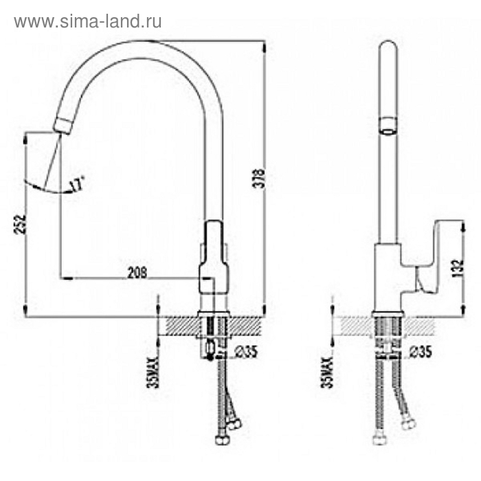 

Смеситель для кухни Lemark Basic LM3605C, хром