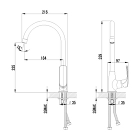 

Смеситель для кухни Lemark Plus Шейп LM1705C, хром